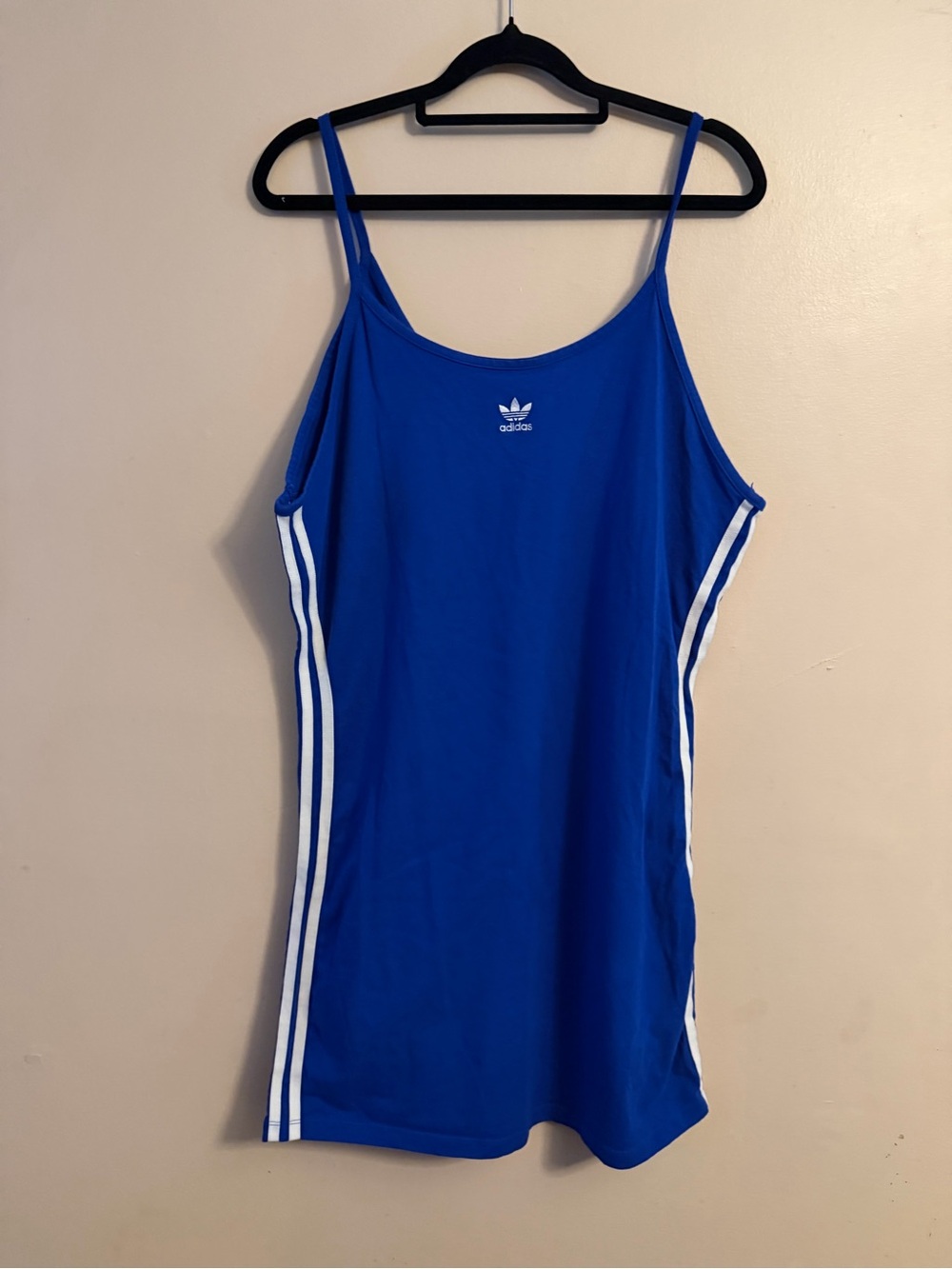 adidas Royal Blue Tank Dress with White Three-Stripes